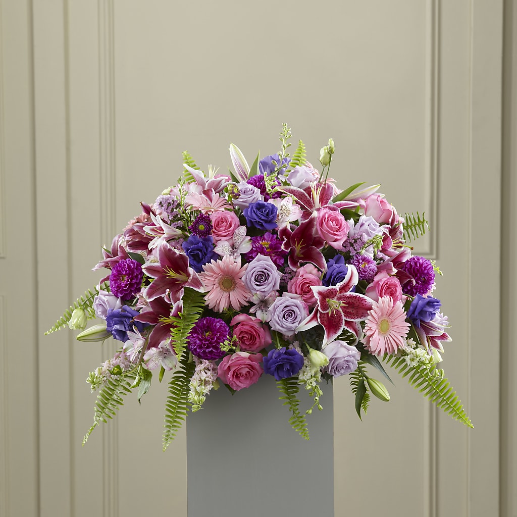 Fare Thee Well Pedestal – The Village Market Florist, Holly Springs MS