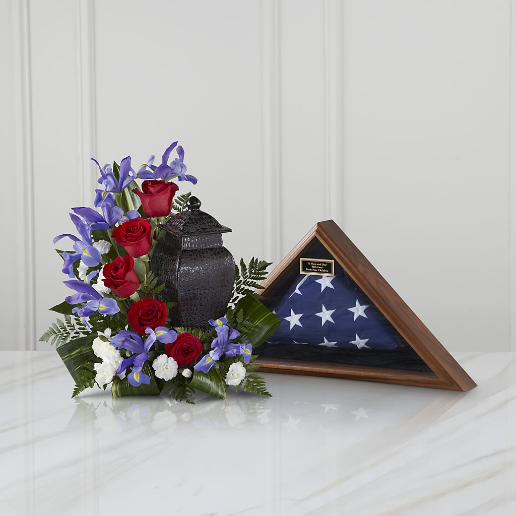 Patriotic Tribute Arrangement – The Village Market Florist, Holly Springs MS