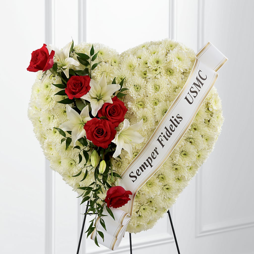 Heartfelt Hero Standing Heart – The Village Market Florist, Holly Springs MS