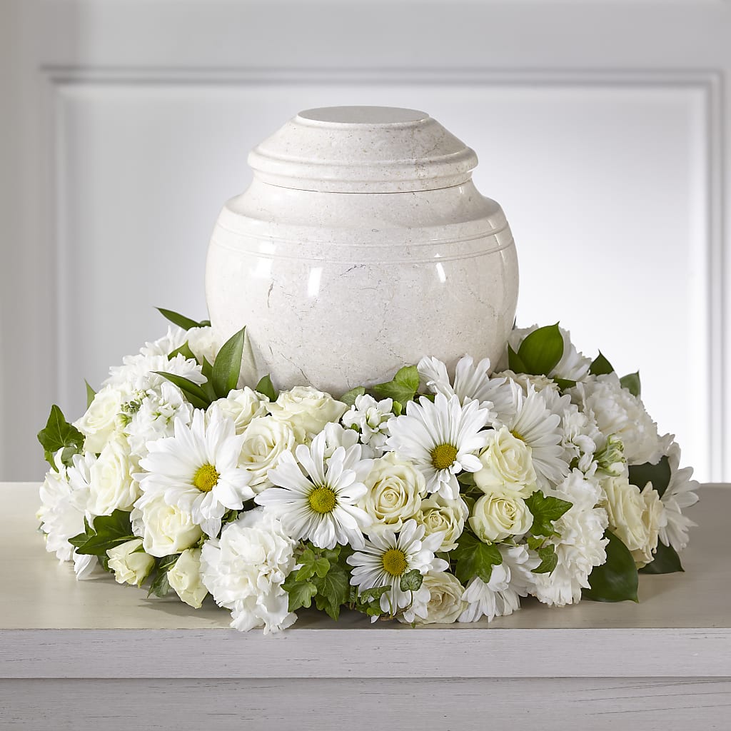 Ivory Gardens Cremation Adornment – The Village Market Florist, Holly Springs MS