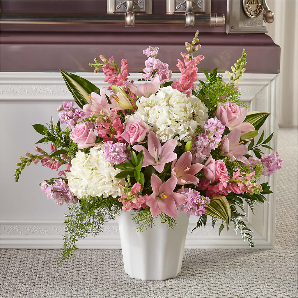 Simply Serene Floor Basket – The Village Market Florist, Holly Springs MS