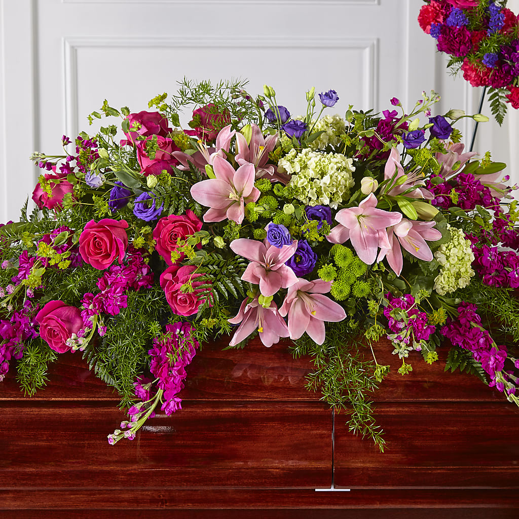 Radiant Tribute Casket Spray – The Village Market Florist, Holly Springs MS