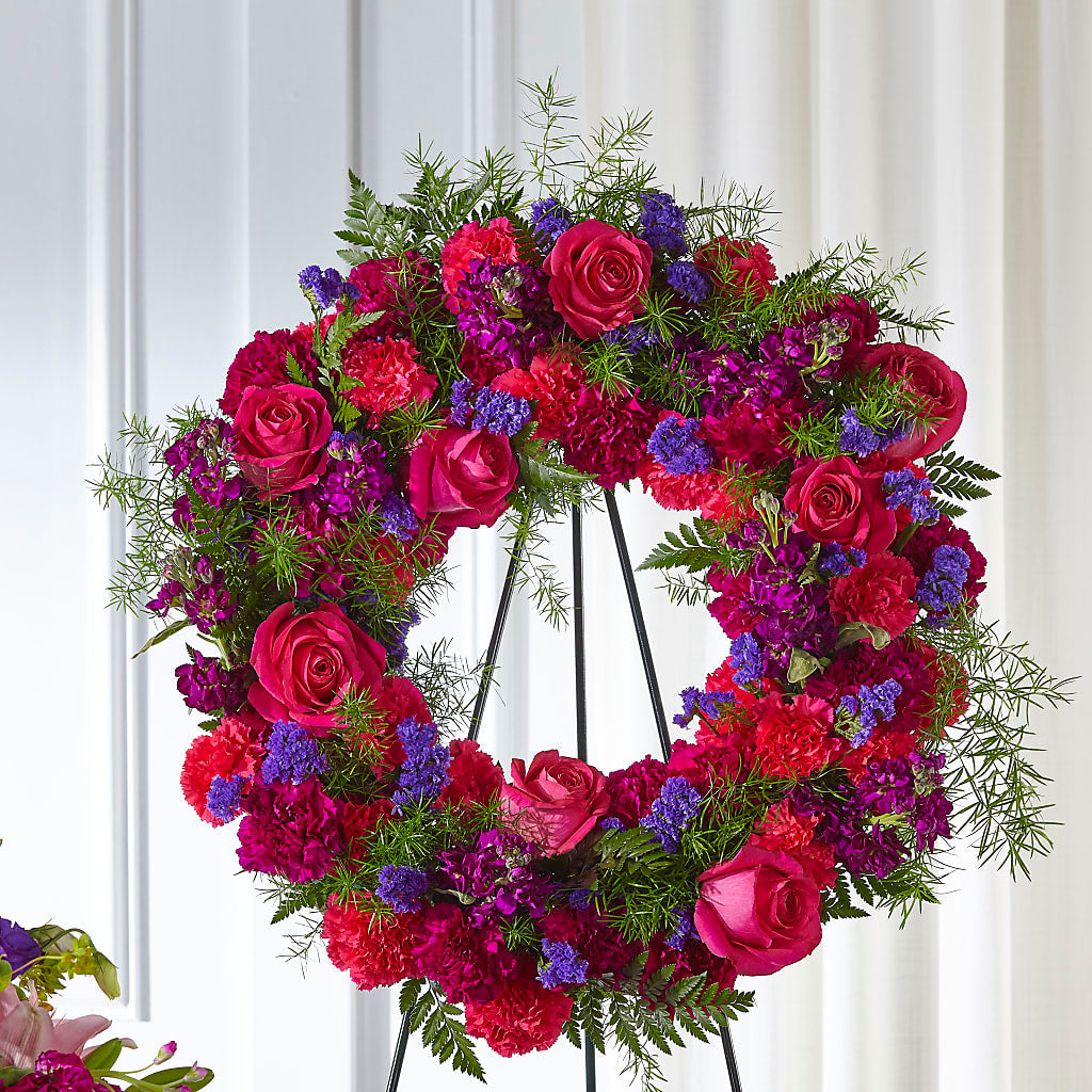 Calming Colors Wreath – The Village Market Florist, Holly Springs MS