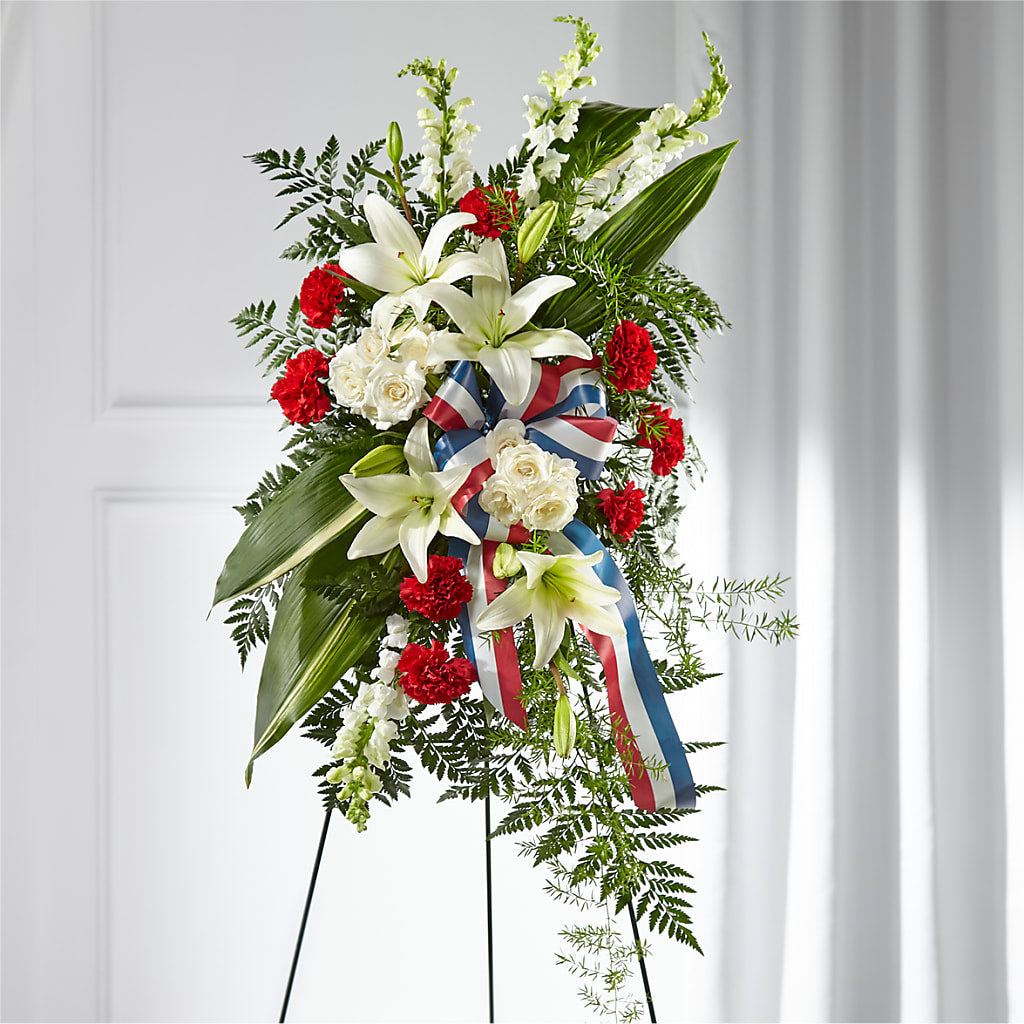 Stars of Life Standing Spray – The Village Market Florist, Holly Springs MS