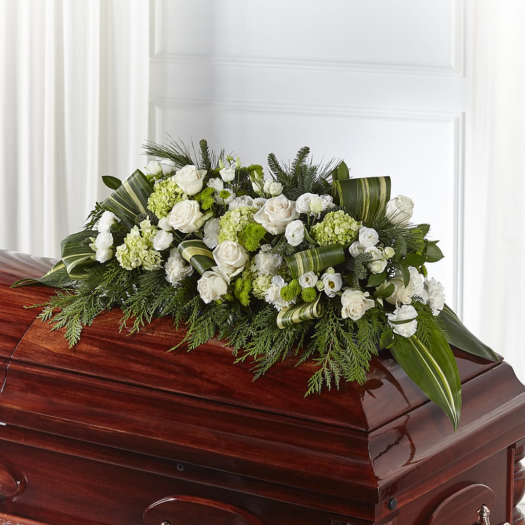Hopeful Gesture Casket Spray – The Village Market Florist, Holly Springs MS