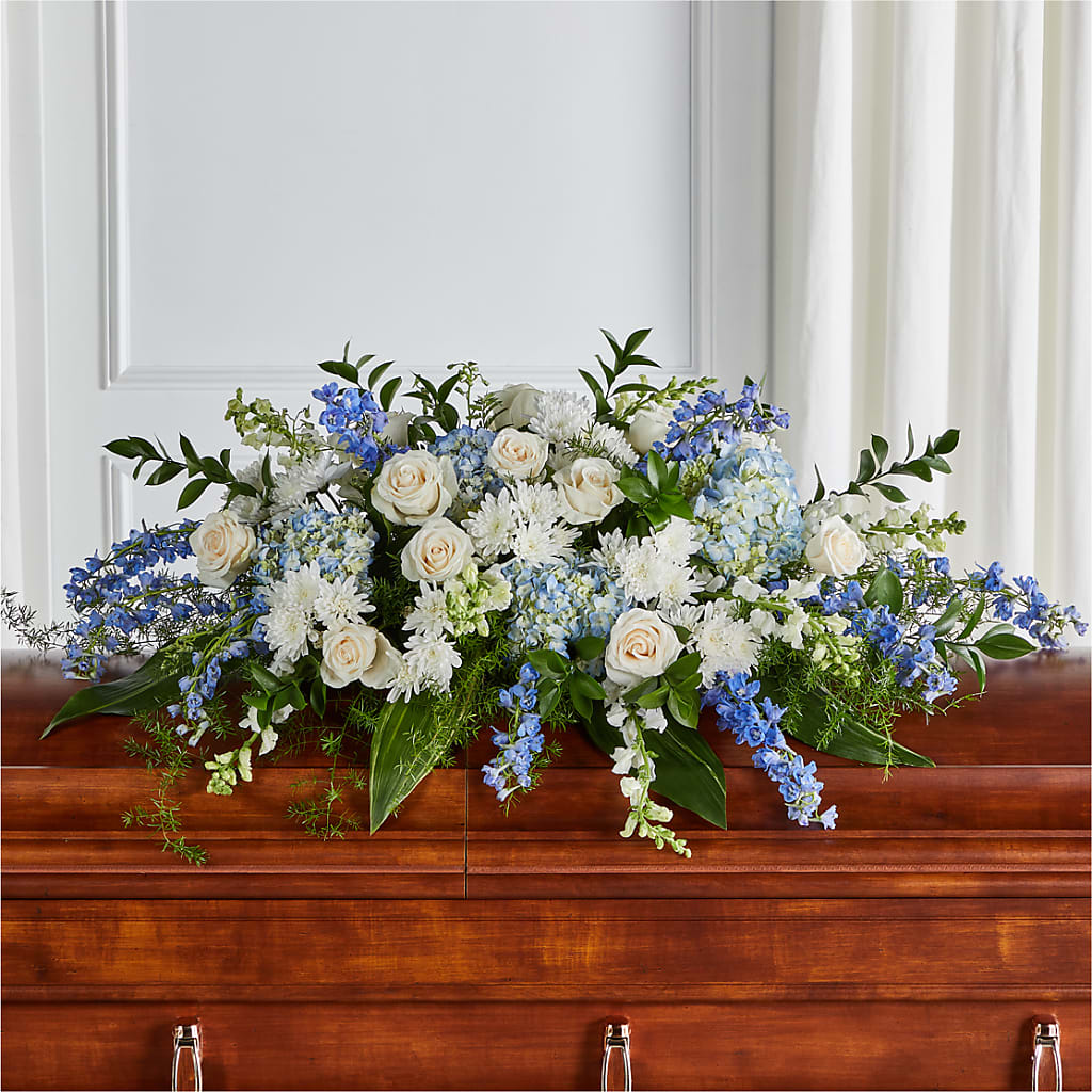 Timeless Essence Casket Spray – The Village Market Florist, Holly Springs MS