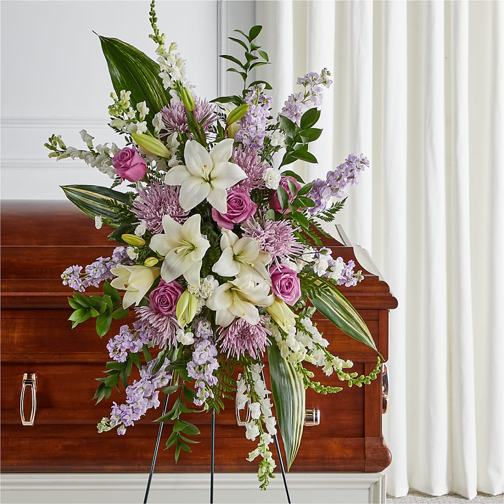 Grateful Hearts Standing Spray – The Village Market Florist, Holly Springs MS