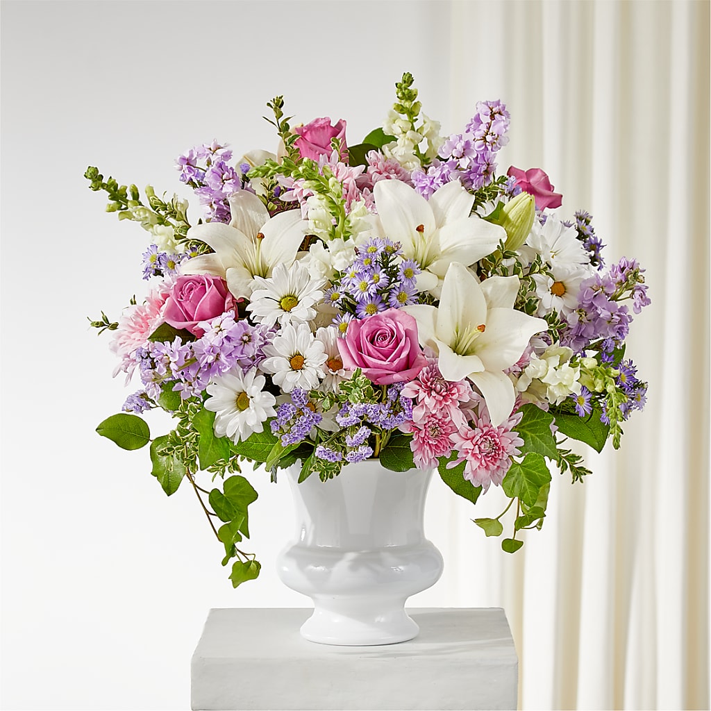 Remarkable Life Urn Arrangement – The Village Market Florist, Holly Springs MS