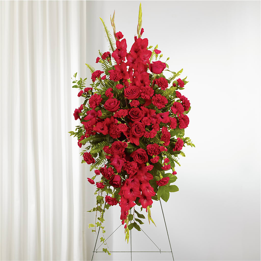 From the Heart Standing Spray – The Village Market Florist, Holly Springs MS
