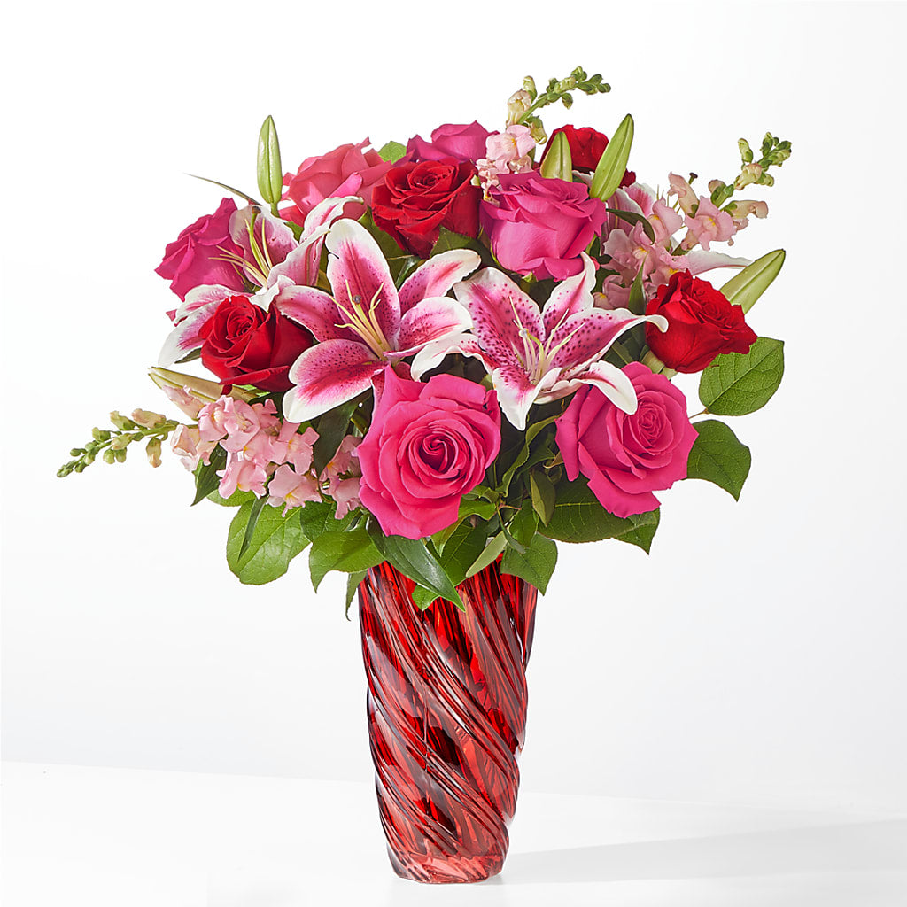 Always You Bouquet with Luxe Swirl Vase – The Village Market Florist, Holly Springs MS
