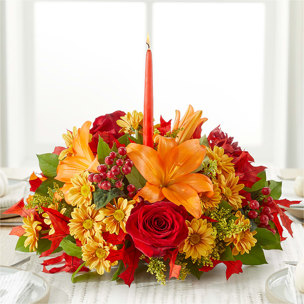 Autumn's Embrace Centerpiece – The Village Market Florist, Holly Springs MS