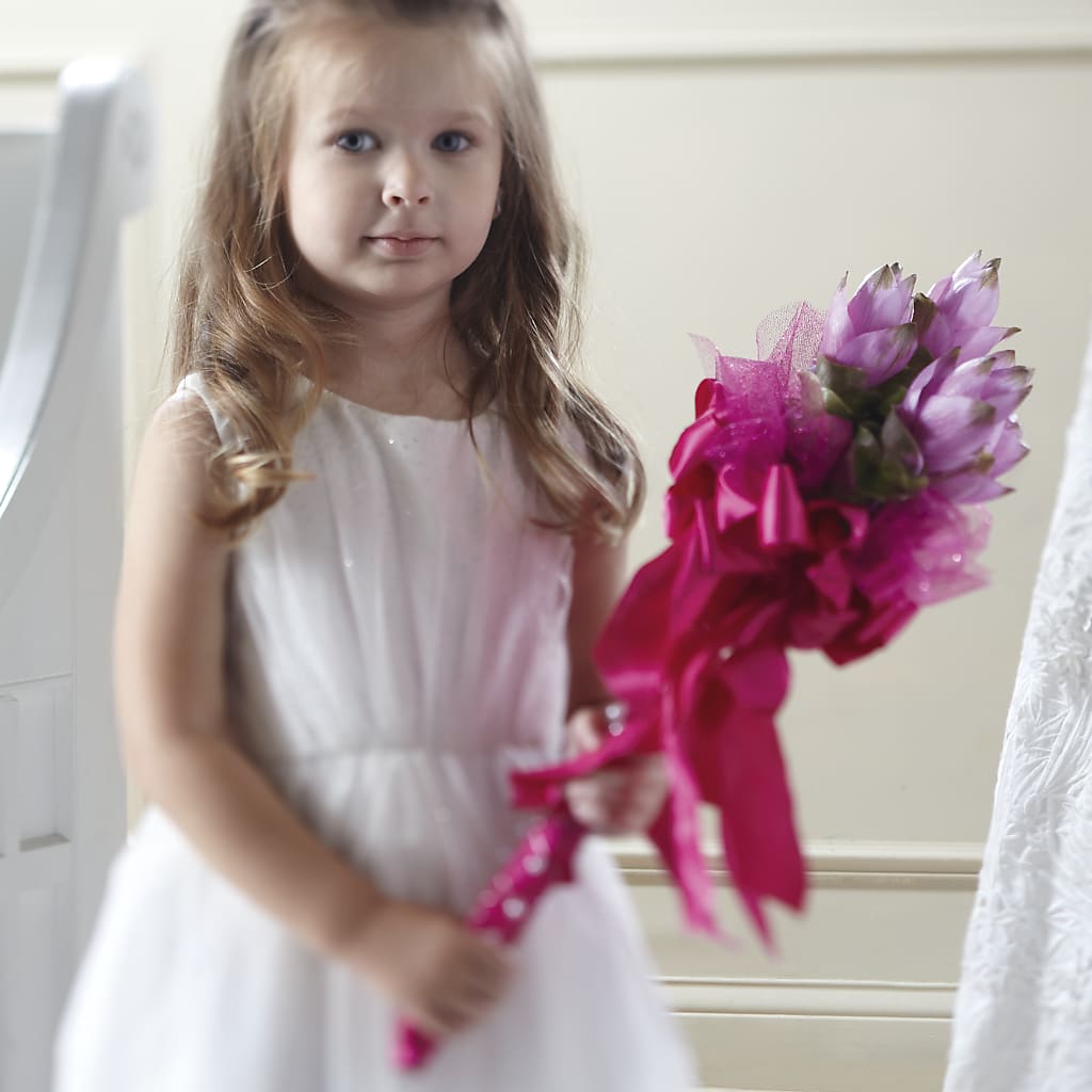 Sparkle Pink Flower Girl Bouquet – The Village Market Florist, Holly Springs MS