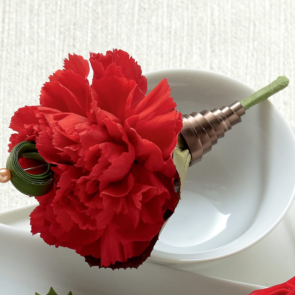 Red Carnation Boutonniere – The Village Market Florist, Holly Springs MS
