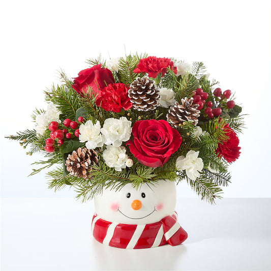 Jolly Snowman Bouquet –  The Village Market Florist, Holly Springs MS