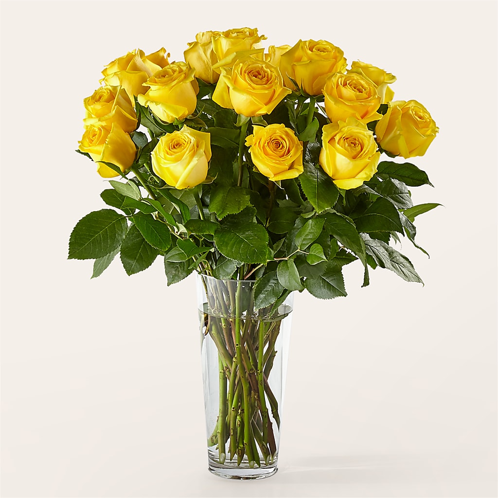 Long Stem Yellow Rose Bouquet –  The Village Market Florist, Holly Springs MS