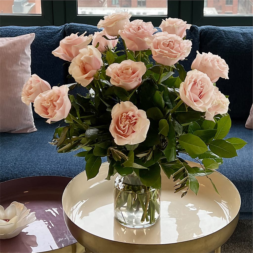 Long Stem Pink Rose Bouquet –  The Village Market Florist, Holly Springs MS