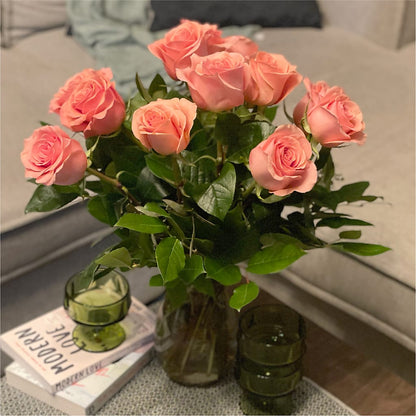 Long Stem Pink Rose Bouquet –  The Village Market Florist, Holly Springs MS