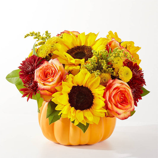 Golden Gourd Pumpkin Bouquet –  The Village Market Florist, Holly Springs MS