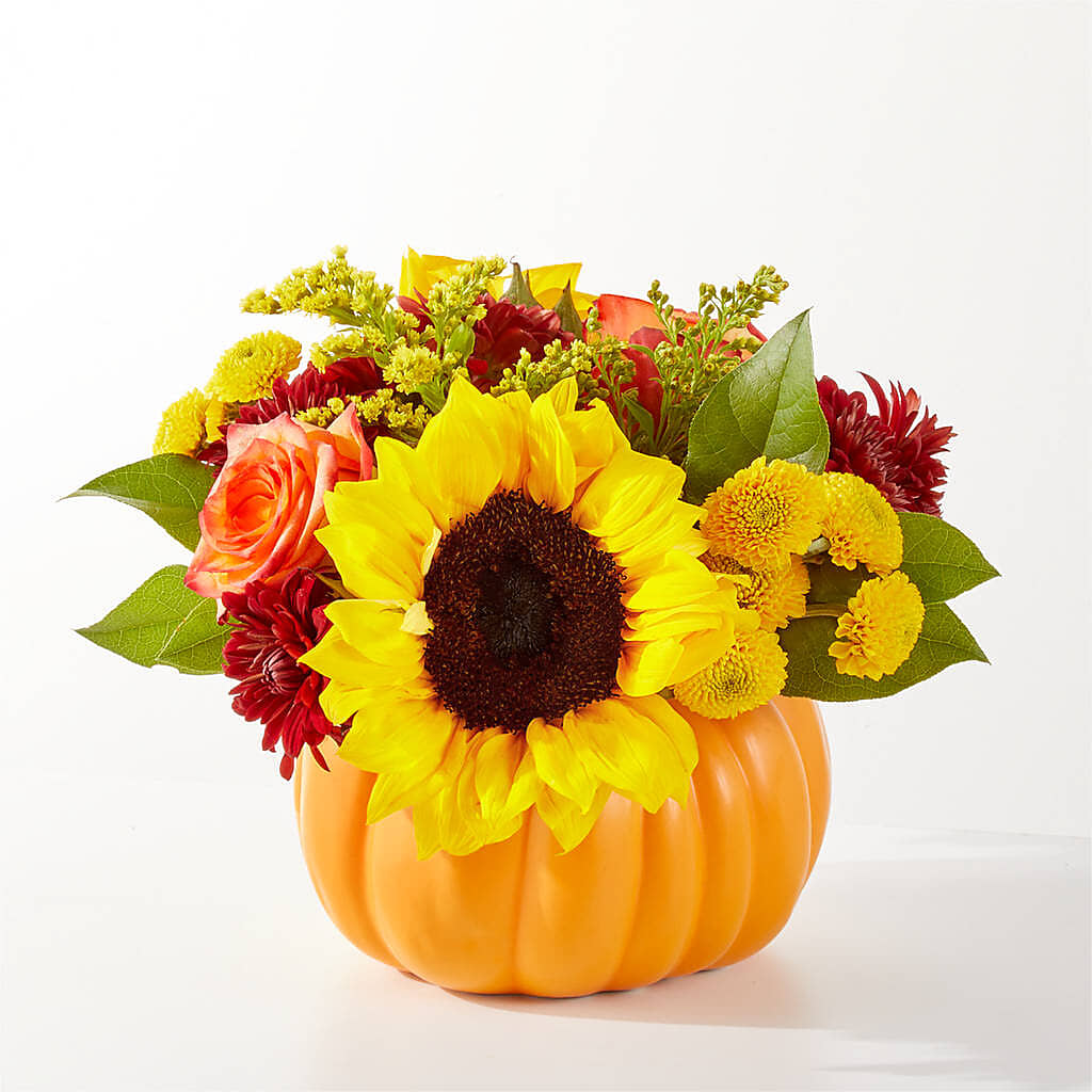 Golden Gourd Pumpkin Bouquet –  The Village Market Florist, Holly Springs MS