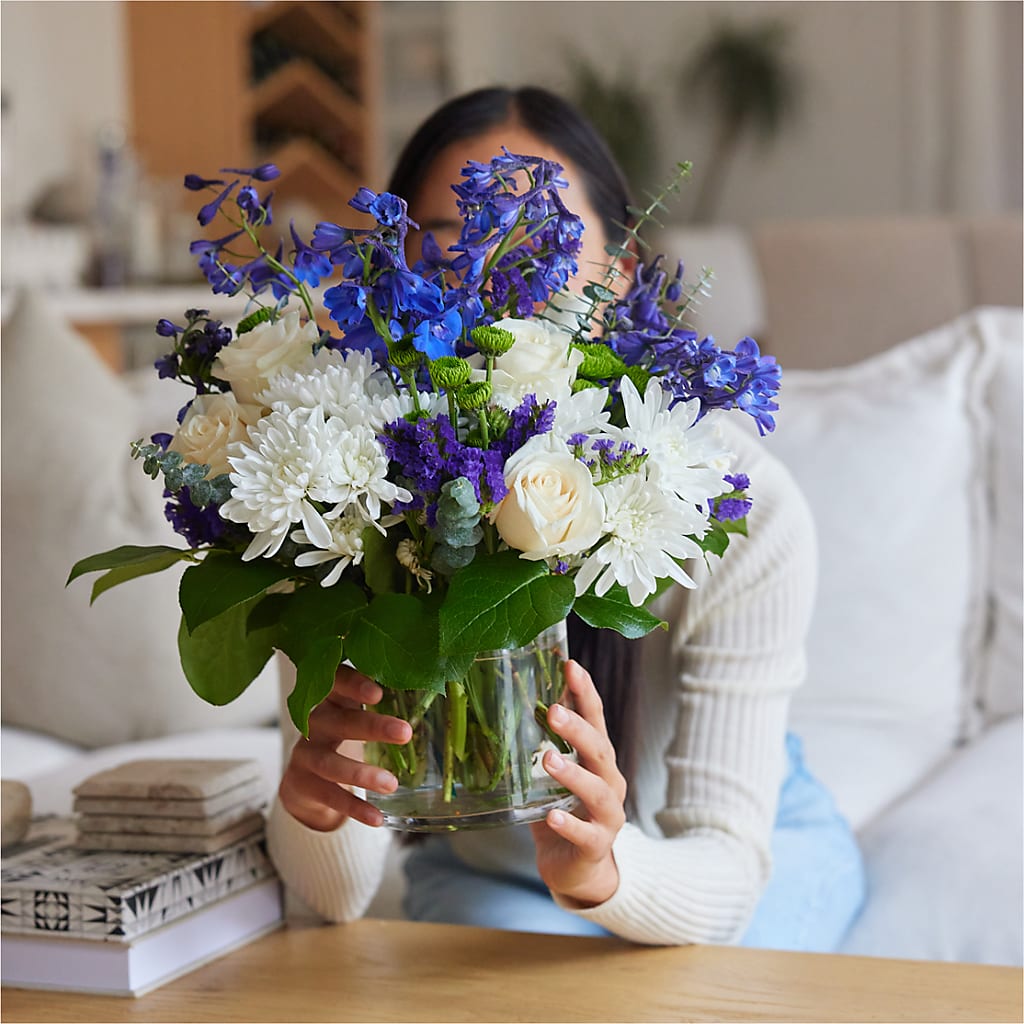 Cerulean Waves Bouquet –  The Village Market Florist, Holly Springs MS