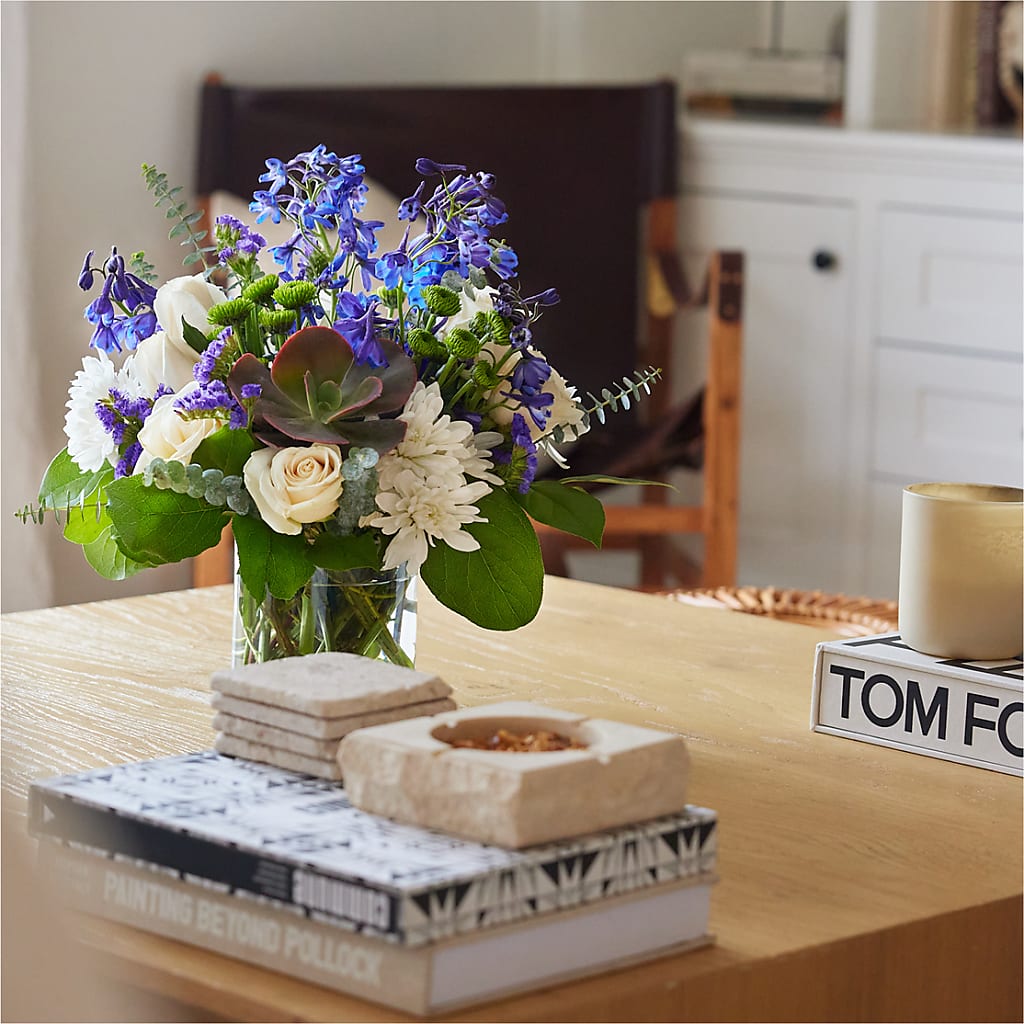 Cerulean Waves Bouquet –  The Village Market Florist, Holly Springs MS