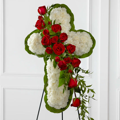 Floral Cross Easel –  The Village Market Florist, Holly Springs MS