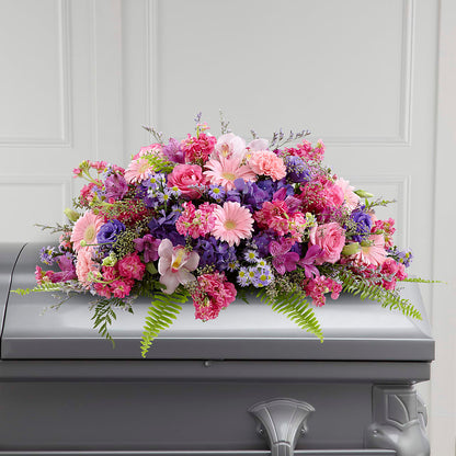 Glorious Garden Casket Spray –  The Village Market Florist, Holly Springs MS