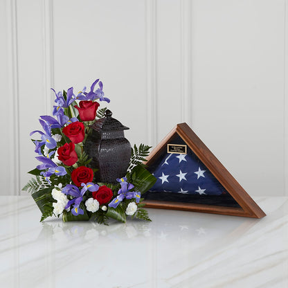 Patriotic Tribute Arrangement –  The Village Market Florist, Holly Springs MS