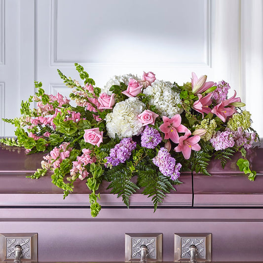 Life's Gratitude Casket Spray –  The Village Market Florist, Holly Springs MS