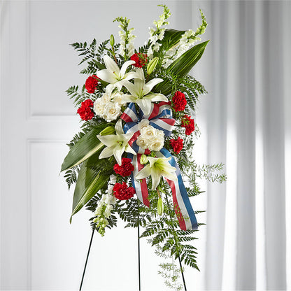 Stars of Life Standing Spray –  The Village Market Florist, Holly Springs MS