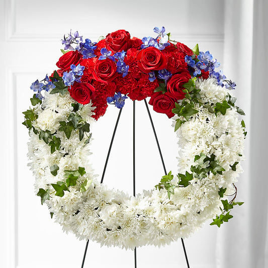 Patriotic Passion Wreath –  The Village Market Florist, Holly Springs MS