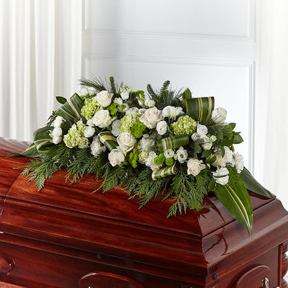 Hopeful Gesture Casket Spray –  The Village Market Florist, Holly Springs MS