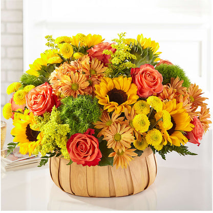 Harvest Sunflower Basket –  The Village Market Florist, Holly Springs MS