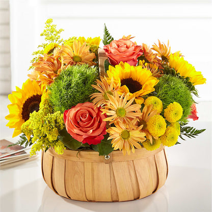Harvest Sunflower Basket –  The Village Market Florist, Holly Springs MS
