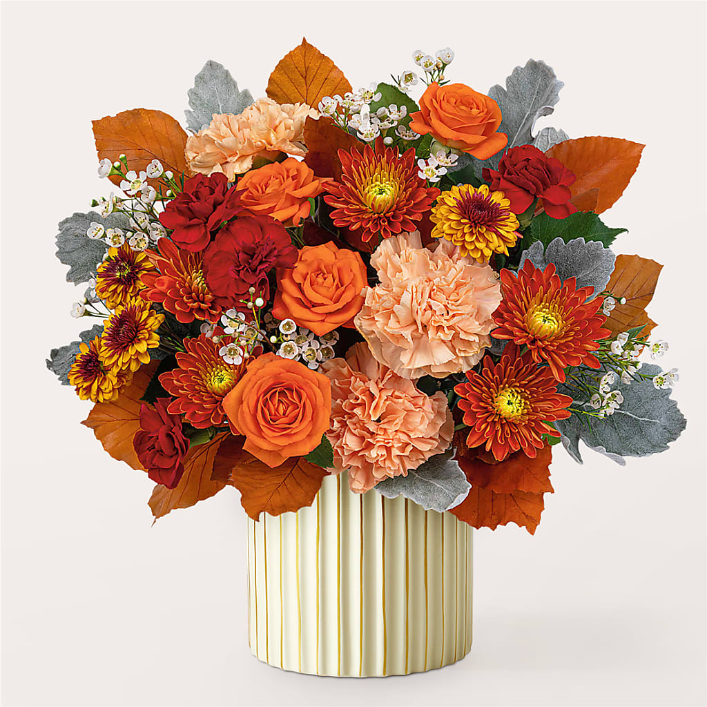 Merlot Bouquet with Ivory Vase –  The Village Market Florist, Holly Springs MS