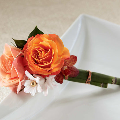 Sunset Dream Boutonniere –  The Village Market Florist, Holly Springs MS