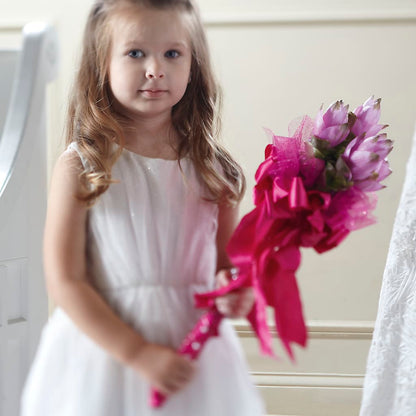 Sparkle Pink Flower Girl Bouquet –  The Village Market Florist, Holly Springs MS